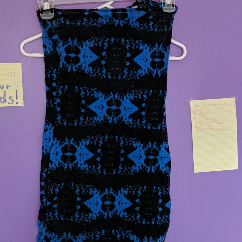 Strapless mini dress